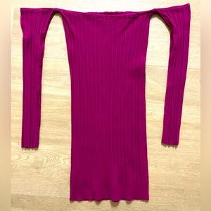 Purple Off the Shoulder MIDI dress